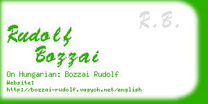 rudolf bozzai business card